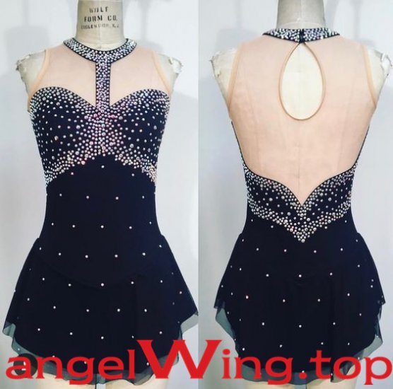 Dark Blue Skating Dresses Women 2018 A004 - Click Image to Close