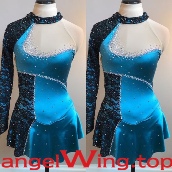 Blue Ice Skating Dresses Women 2017 A083 - Click Image to Close