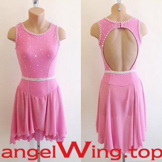 Pink Ice Skating Dress Women 2017 A025 - Click Image to Close