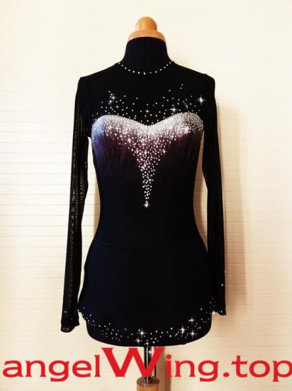 Black Ice Skating Dresses Girls Women 2018 A047 - Click Image to Close